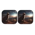 thumbnail image 7 of Balery 2 Piece Pyramid Desert Cat Car Windshield Sun Shade|Foldable Front Windshield Shade for Car Front Window for Most Sedans SUV Truck-Small, 7 of 7