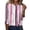 Pink, variant on Shirts for Women 3/4 Sleeve Casual Round Neck T-Shirts Vintage Striped Gradient Tees Blouses Loose Fit Fall Spring Clothes Orange XL