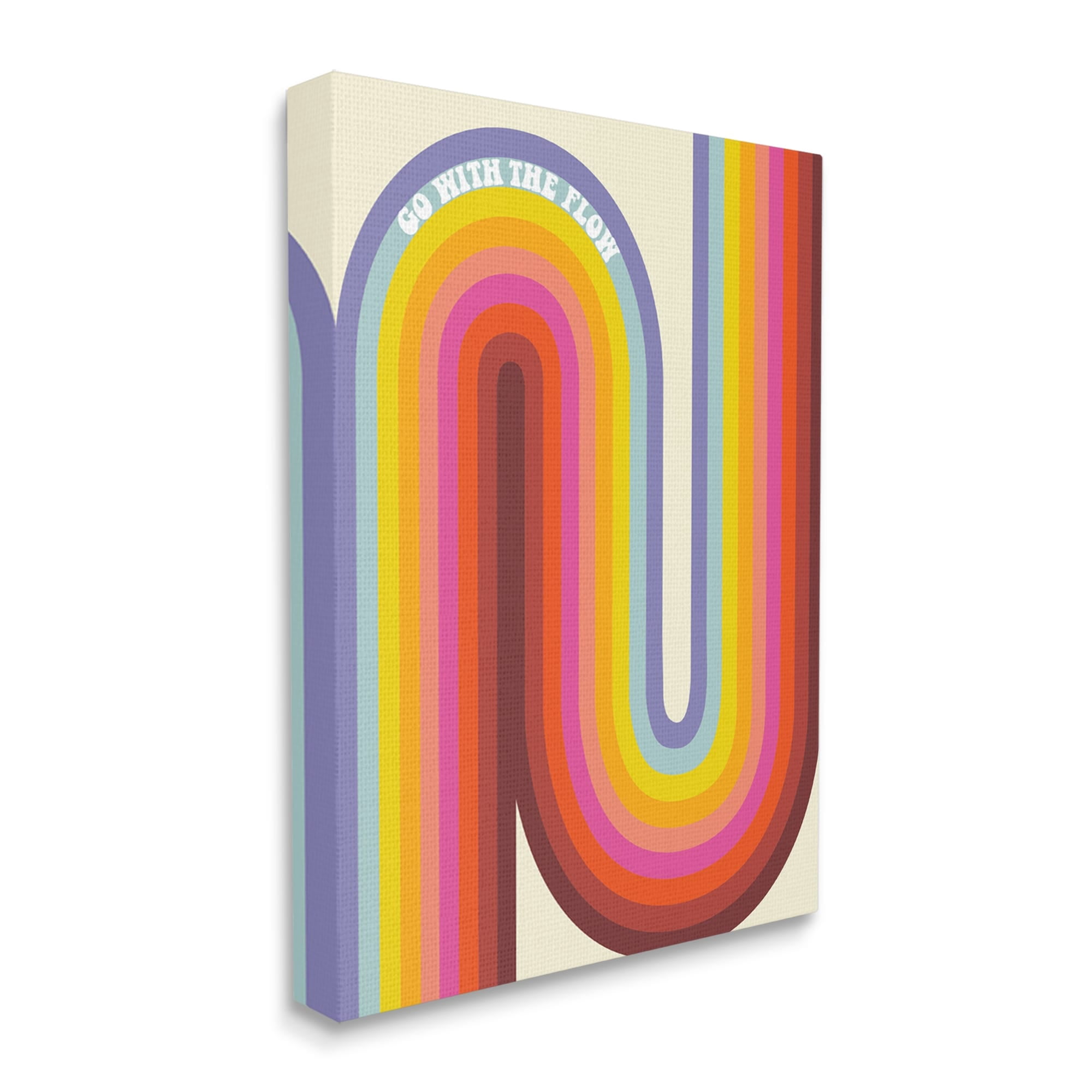 Stupell Industries Go With The Flow Fluid Rainbow Stripes Pattern Canvas Wall Art, 30 x 40, Design by Anna Whitham