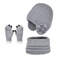 thumbnail image 7 of CPNG Kid Knitted Hat Girls Boys Earflap Beanie and Touchscreen Gloves Thermal Fleece Lined Stretchy Windproof Warm Winter Hat for Outdoor Sports, 7 of 7