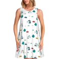 thumbnail image 1 of Disketp Cartoon House Car para Vestido sin Mangas para Mujeres, Vestidos de Verano para Mujeres, Casual y Holgado para la Playa, 1 of 7