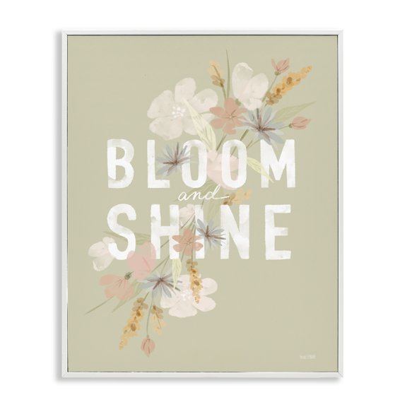 Stupell Industries Cottage Bloom & Shine Floral Herbs White Framed Giclee Art, 24 x 30, by House Fenway