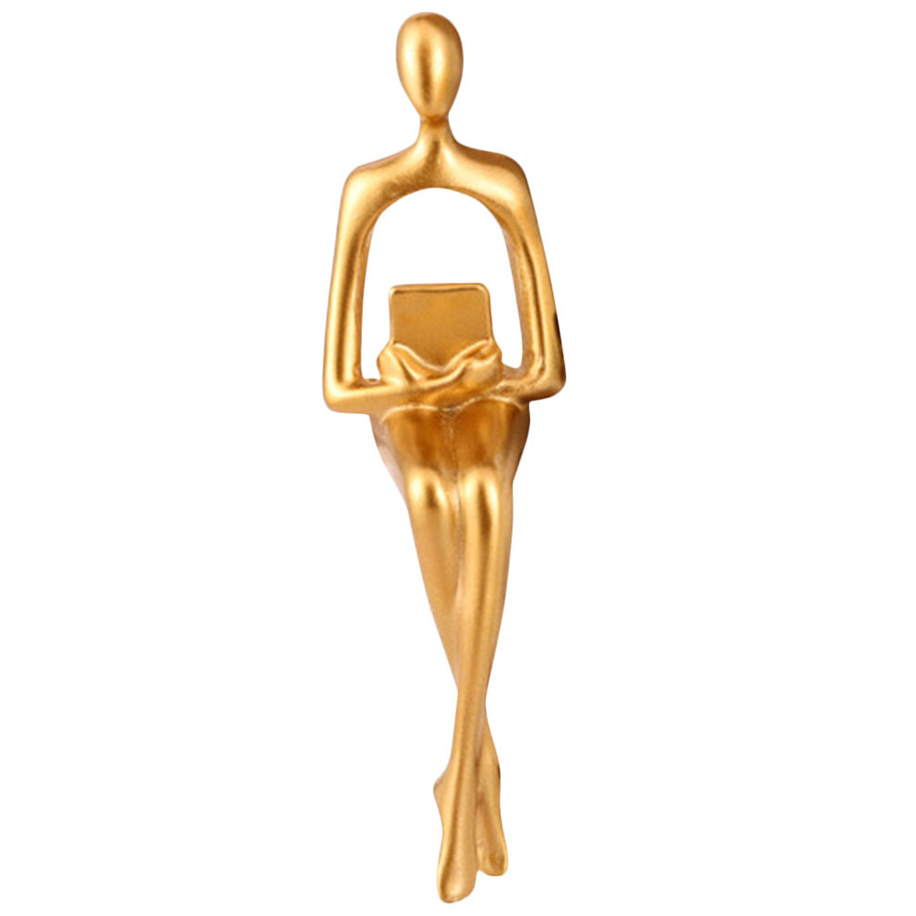 Thinker Statue Abstract Modern Sculpture Thinker Figurine Resin Thinker