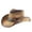 Khaki, variant on Cowboy Cowgirl Hat Western Cowboy Hats for Women Mens Straw Wide with Shapeable Brim White M