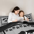 thumbnail image 5 of Feelyou Western Jungle Bear Bedding Comforter Set, Grey Triangle Aztec Twin Comforter Sets, Woodland Wildlife Animal Reversible Bedding Set, Luxury Bedroom Decor, 2 Pieces, 5 of 8