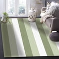 thumbnail image 5 of Stripe Area Rug 2'7''x5' Sage Green and White Striped Geometric Washable Area Rugs Non Shedding Floor Carpet Rubber Backing Non-Slip Indoor Mats for Living Room Bedroom Kitchen, 5 of 8