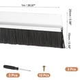 thumbnail image 2 of Uxcell Door Brush Sweeps, H-shape Aluminum Alloy Holder Door Sweep for Bottom of Door Seal Garage Silver 0.59" x 39.37", 2 of 7
