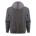 thumbnail image 4 of APEXFWDT Men's Zip-Up Hoodie Jacket Light Fleece Cargo Sweatshirt with Arm Pockets,Warm Outerwear,XL,Gray, 4 of 5