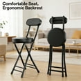 thumbnail image 5 of LIAOZHILE Chairs,Cushioned Padded Folding Chairs,23.6-Inch Counter Height Bar Chairs,Portable Folding Chairs, 5 of 5