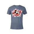 thumbnail image 1 of Disney Mickey Mouse Marquee Lettering - Short Sleeve Blended T-Shirt for Adults - Customized-Denim Snow Heather, 1 of 4