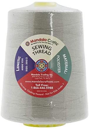 Mandala Crafts All Purpose Sewing Thread from Polyester for Serger, Overlock, Quilting, Sewing Machine