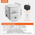 thumbnail image 6 of VEVOR Portable Camping Toilet,5.3 Gal Waste Tank & 3.2 Gal Flush Tank,Porta Potty with Carry Bag,Push-Button Pressurized Flush Commode, Leak-proof and Odourless Travel Toilet for Camping Car, 6 of 9