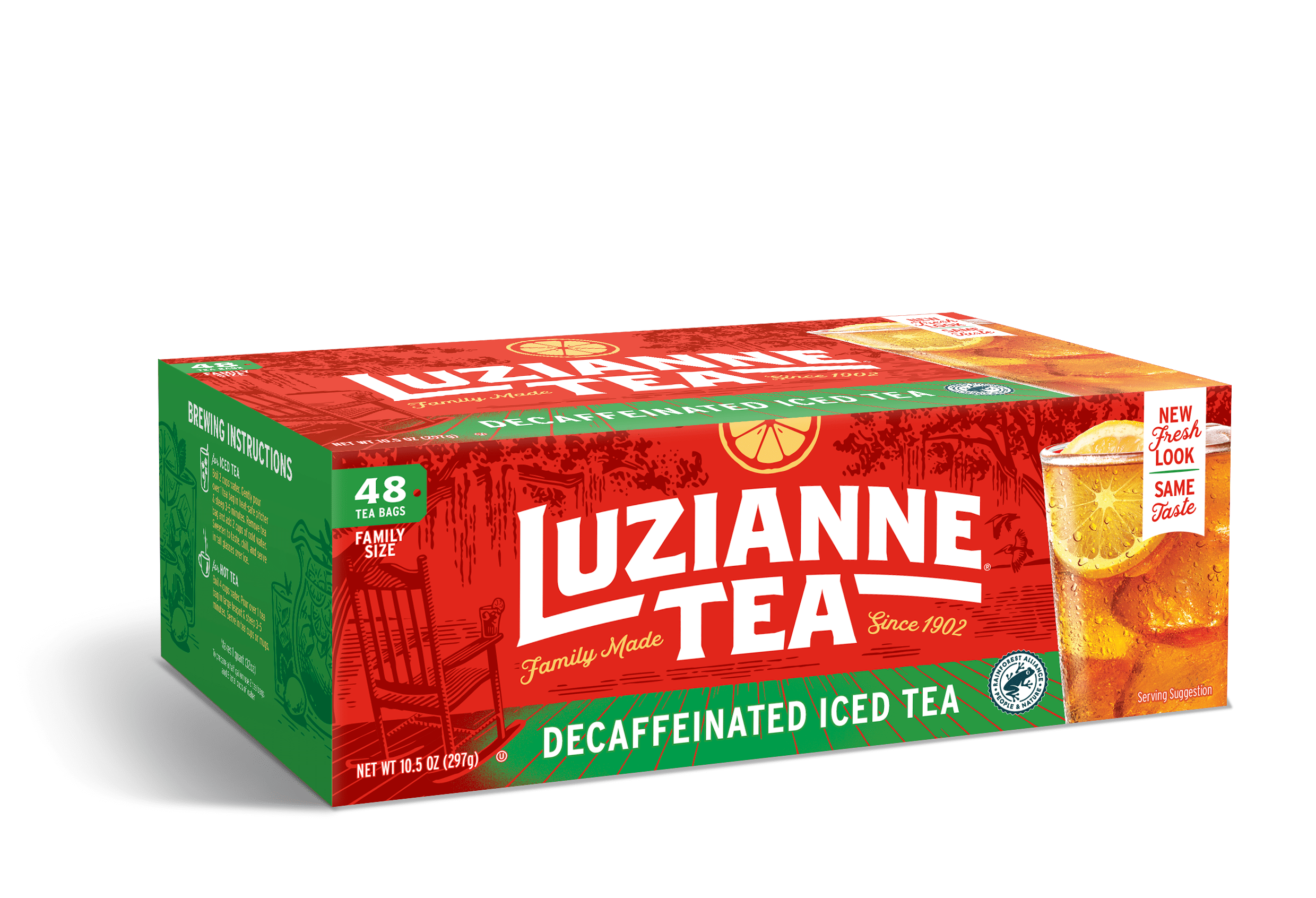 (4 pack) Luzianne Decaffeinated Black Iced Tea Bags, 48 Count