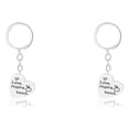 thumbnail image 3 of Youkk Teacher Keychains Bulk Heart-shape Key Chain with Smooth Stainless Steel Durable Rust Protection Charms Pendants D1270-2 2Set, 3 of 6