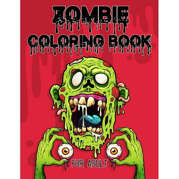 Zombie Coloring Book for Adults : Black Background   Stress Relief Gifts for Women and Men (Paperback)