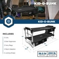 thumbnail image 6 of Disc-O-Bed Kid-O-Bunk Portable Benchable Double Cot with Organizers, Black, 6 of 8
