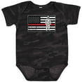 thumbnail image 3 of Inktastic Firefighter Red Line Flag Fireman Boys or Girls Baby Bodysuit, 3 of 5