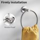 thumbnail image 5 of Juego de accesorios para baño de 5 piezas, incluye toallero de 16 pulgadas, aro para toallas, soporte para papel higiénico con estante, 2 ganchos, plateado, 5 of 5