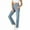 Light Blue Jeans, variant on Women's Pull-On Wide Leg Jeans Elastic Waist Straight Leg Denim Pants with Pockets Stretchy Casual Jeans Black,XXL