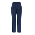 thumbnail image 5 of Fabrcox Women's Straight-Leg Scrub Pants - Stretch Trousers with Cargo Pockets, Elastic Waistband for Nurses ,Dark Blue M, 5 of 6