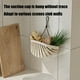 thumbnail image 5 of Organizador de cestas colgantes para fregadero de cocina | Plástico blanco duradero | Soporte para grifos, ventosa incluida | Cesta compacta en esquina para esponjas, cepillos, jabones, 5 of 7