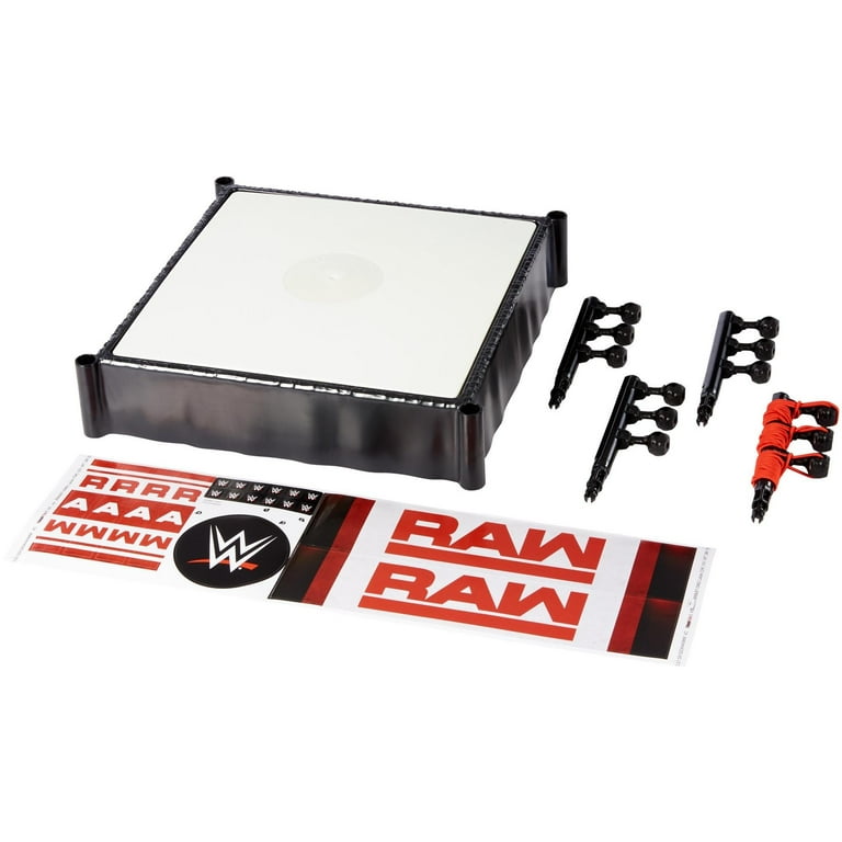 WWE RAW プロレス ミニチュアリング WWE Superstar Raw 14-inch Action Figure Ring with Authentic