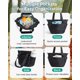 thumbnail image 3 of Bolsa de almuerzo para mujer, pequeña, térmica, con compartimento para el almuerzo, acolchada, ligera y acolchada, para el trabajo, viajes y actividades al aire libre, color negro, 3 of 5