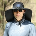 thumbnail image 2 of Kcavykas Sun Protection Men's Outdoor Hat Men's Large Shawl Sun Hat with Neck Protector, Summer Outdoor Fisherman Hat with Built-in Solar Rechargeable Fan for Sun Protection, 2 of 5