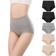 thumbnail image 1 of 5PCS Women's Cotton Underwear High Waisted Briefs, 1 of 20