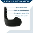 thumbnail image 4 of Guardabarros de barro únicos con accesorios de montaje para Honda Fit (Hatchback) 2003-2007, guardabarros delanteros y traseros, 4 of 6