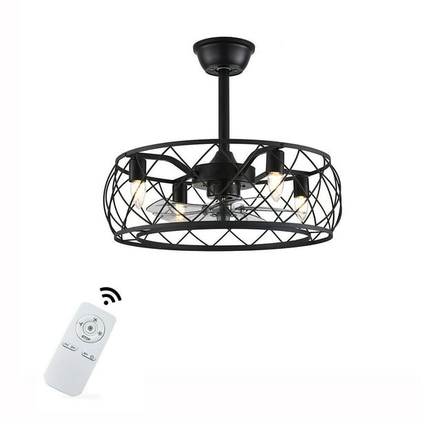 Oukaning 20" Ceiling Fan with Light Ceiling Fan with Remote 3 Speeds