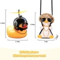 thumbnail image 5 of 2 Adornos Colgantes para Coche de Pato oscilante Adorno de Coche de Pato de Goma con Casco de hélice Colgante para Espejo retrovisor de Coche de Pato Amarillo (Estilo Fresco) brillar Electrónica, 5 of 5