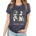 thumbnail image 1 of TayIor Sw1ft Chemises, Tyler Sw1ft Merch, Tyler Sw1ft, Mode Décontractée Imprimée Col Rond Manches Courtes Chemises Blouse Femme Graphique Amateur de Musique TKFASHION Bleu Foncé S, 1 of 5