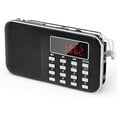 thumbnail image 1 of Portable AM FM Radio Rechargeable Battery Operated SW Radio with Big Button, Digital Tuning, Auto Save, USB Flash Drive TF Card AUX Input MP3 Player, 1 of 6