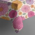 thumbnail image 5 of Pioneer Flower Floral Print Pattern Square Tablecloth, Waterproof Wipeable Spillproof Washable Table Cover for Home Kitchen Party Decor, 42"x42", 5 of 6