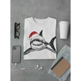 thumbnail image 3 of Shark In Santa Hat Pen Style T-Shirt Men -Image by Shutterstock, Male 3X-Large, 3 of 4