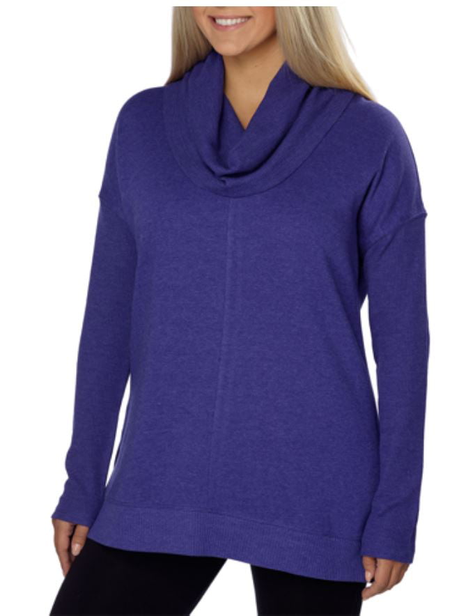 Marc New York Performance Womens Plus-Size Space Dye Funnel Neck Pullover