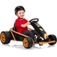 thumbnail image 3 of Historyli Kart de 24 V para niños mayores de 8 años, coche de carreras de derrape de 8 mph con música, color marrón, 3 of 8