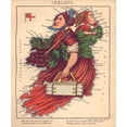 thumbnail image 2 of Vintage Maps 15x17 Black Modern Framed Museum Art Print Titled - Anthropomorphic Map of Ireland, 2 of 4