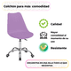 thumbnail image 2 of Set De 2 Sillas De Oficina Color Lila Komfort Estilo Eames Con Ruedas, 2 of 5