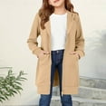 thumbnail image 2 of Frostluinai Zip Up Long Hoodies for Girl 5-14Y Long Sleeve Fleece Lined Jackets Solid Casual Loose Sweatshirts Fall Winter Coats with Pocket, 2 of 8