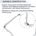 thumbnail image 5 of Unique Bargains Timing Cover Gasket for Dodge 2.7L V6 3.5L V6 Long-lasting Sealing Chain Case Cover Gasket No.4792005AC Metal 1 Pcs, 5 of 7