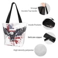 thumbnail image 6 of Hirioo American Flag Eagle Art for Women's Casual Shoulder Tote Bag Handbag For Women Work College Travel Business Shopping, 6 of 8