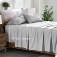 thumbnail image 1 of Bare Home 22" Extra Deep Pocket Sheet Set - Premium 1800 Collection - Ultra-Soft - Twin XL, Cloud Gray, 1 of 8