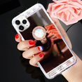 thumbnail image 4 of for iPhone 11 Pro Diamond Glitter Case Mirror Makeup Cute for Girls Women Protective Cover with Bling Crystal Rhinestone Ring Holder Finger Grip Stand Kickstand Case for iPhone 11 Pro Rose Gold, 4 of 6