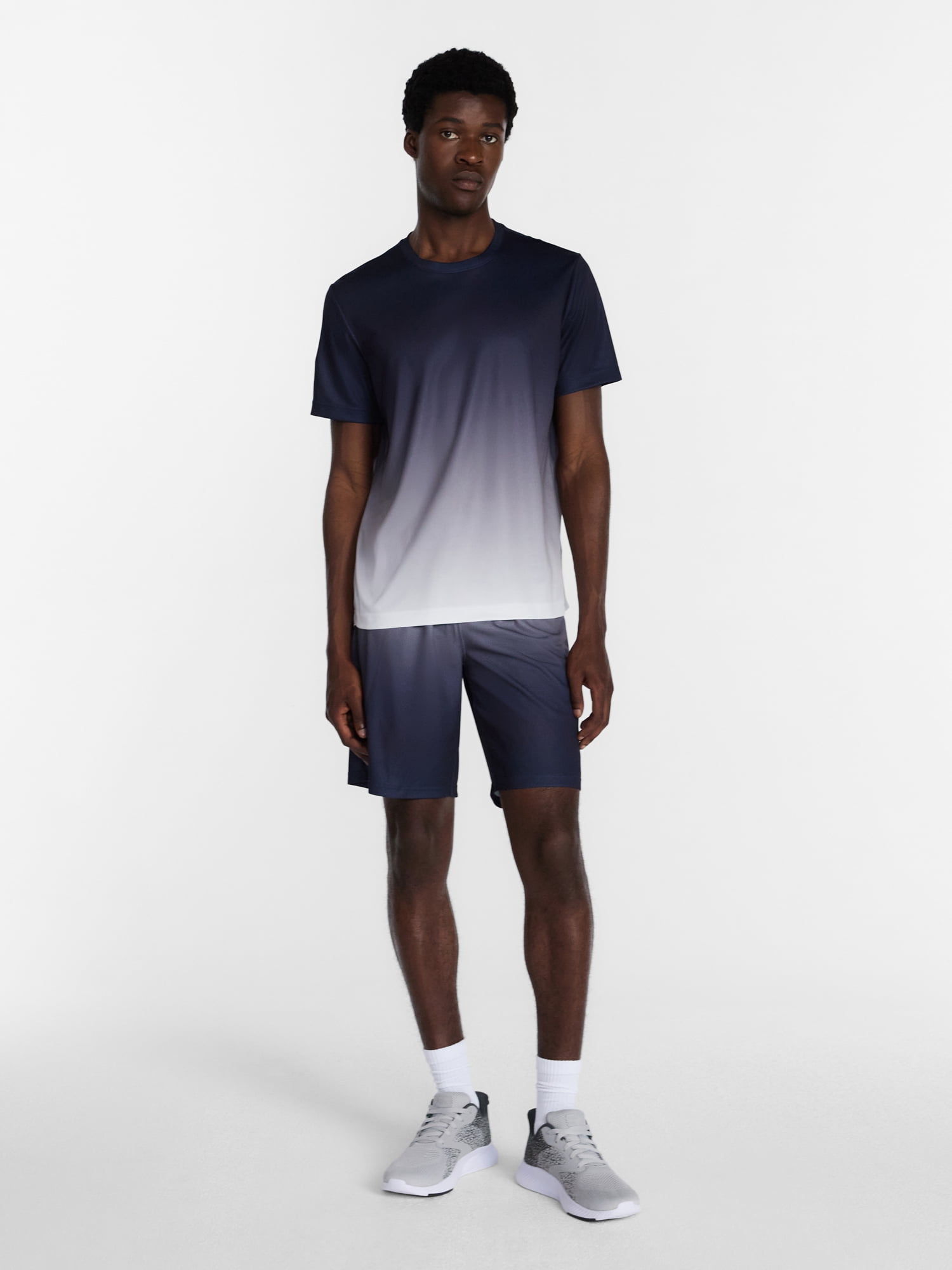 Athletic Works Men's and Big Men's Ombre Mesh Tee, Sizes XS-4XLT