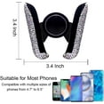 thumbnail image 4 of Bling Car Phone Holder, 360 Degrees Adjustable Rhinestone Car Phone Mount, Universal Car Dashboard Air Vent Car Stand Phone Holder, Car Accessories for Women and Girl, 4 of 6