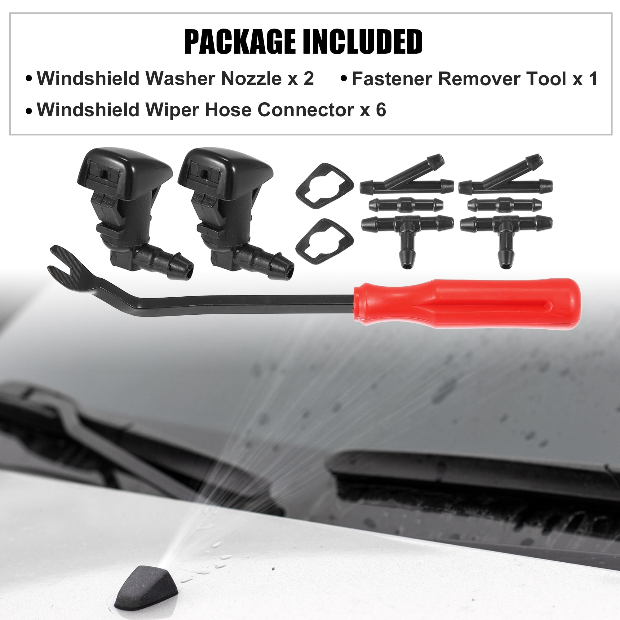 Unique Bargains Windshield Wiper Washer Nozzle Kit for Cadillac CTS 2009-2015
