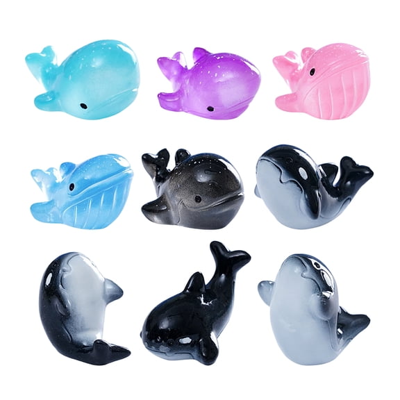 Masteelf 9 Pcs Hanging Accessories Animals Shark Orca Ornaments 2.80X1.70X1.50CM