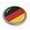 Semi-Flexible Aluminum Bezel, variant on Germany Flag 3D Domed Round Automotive Emblem